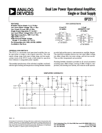 Datasheet OP221A manufacturer Analog Devices