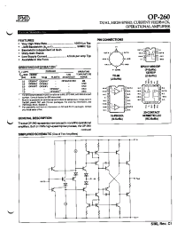 Datasheet OP-260EJ manufacturer Analog Devices