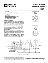 Datasheet OP27AZ2 manufacturer Analog Devices