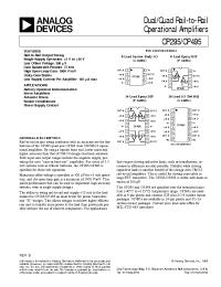 Datasheet OP295GBC manufacturer Analog Devices
