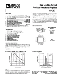 Datasheet OP-297ARC/883 manufacturer Analog Devices