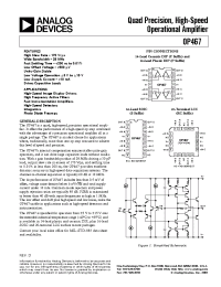 Datasheet OP467AY/883C manufacturer Analog Devices