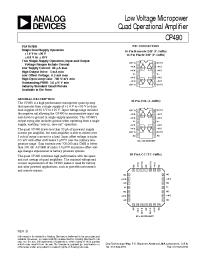 Datasheet OP490GS manufacturer Analog Devices