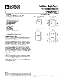 Datasheet OP-492 manufacturer Analog Devices