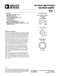 Datasheet OP97A manufacturer Analog Devices
