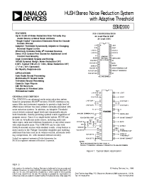 Datasheet SSM2000S manufacturer Analog Devices