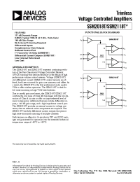 Datasheet SSM2018 manufacturer Analog Devices