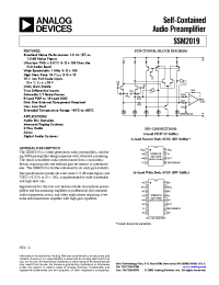 Datasheet SSM2019BRN manufacturer Analog Devices