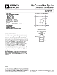 Datasheet SSM2141 manufacturer Analog Devices