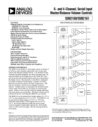 Datasheet SSM2160P manufacturer Analog Devices