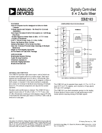 Datasheet SSM2163 manufacturer Analog Devices