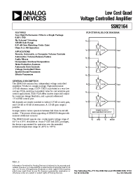 Datasheet SSM2164 manufacturer Analog Devices