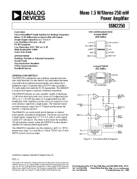 Datasheet SSM2250 manufacturer Analog Devices