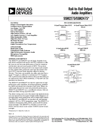 Datasheet SSM2275-A manufacturer Analog Devices