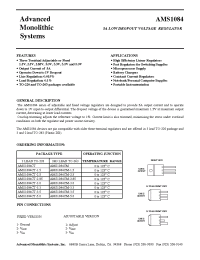 Datasheet AMS1084CT manufacturer AMS