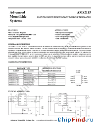 Datasheet AMS2115P-5.0 manufacturer AMS
