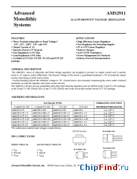 Datasheet AMS2911CM-15 manufacturer AMS