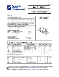 Datasheet 1214-220M manufacturer APT