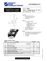 Datasheet APT5010JLLU2 manufacturer APT