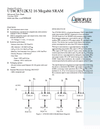 Datasheet UT8CR512K32 manufacturer Aeroflex