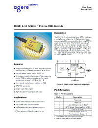 Datasheet D1861A023 manufacturer Agere