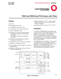 Datasheet T8502 manufacturer Agere