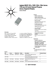 Datasheet 5082-331A-GH000 manufacturer Agilent
