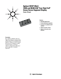 Datasheet 5082-B01G-00200 manufacturer Agilent