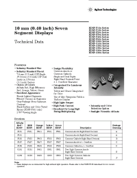 Datasheet 5082-F151-00000 manufacturer Agilent