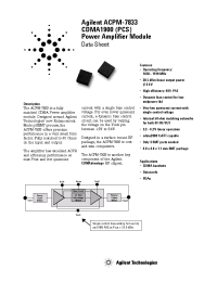 Datasheet ACPM-7833 manufacturer Agilent