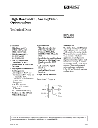 Datasheet HCNW4562 manufacturer Agilent
