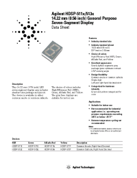 Datasheet HDSP-511A-00000 manufacturer Agilent