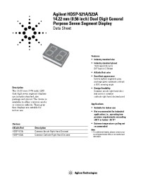 Datasheet HDSP-523A-KJ000 manufacturer Agilent