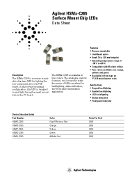 Datasheet HSMD-C265 manufacturer Agilent