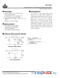 Datasheet AIC1085-33CT manufacturer AIC