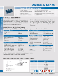 Datasheet AM1DR-0509S-N manufacturer Aimtec