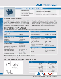 Datasheet AM1P-0505S-N manufacturer Aimtec