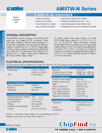 Datasheet AM5TW-2405S-N manufacturer Aimtec