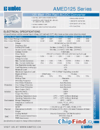 Datasheet AMED125-3.3S manufacturer Aimtec