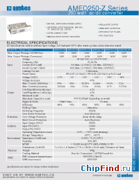 Datasheet AMED250-3.3SZ manufacturer Aimtec