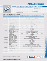 Datasheet AMEL05-12S manufacturer Aimtec