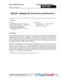 Datasheet M5232P manufacturer ALi