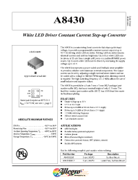 Datasheet A8430EEK manufacturer Allegro