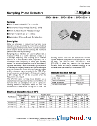 Datasheet SPD1101-111 manufacturer Alpha
