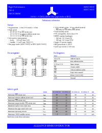 Datasheet AS4C14400-40TC manufacturer Alliance