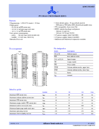 Datasheet AS4C1M16E5 manufacturer Alliance