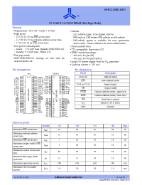 Datasheet AS4C256K16F0-25TI manufacturer Alliance