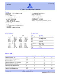 Datasheet AS4C4M4F1-60TI manufacturer Alliance