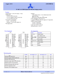 Datasheet AS4C4M4F1Q-50JC manufacturer Alliance