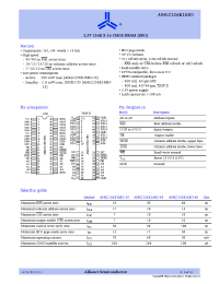 Datasheet AS4LC256K16E0-35JC manufacturer Alliance